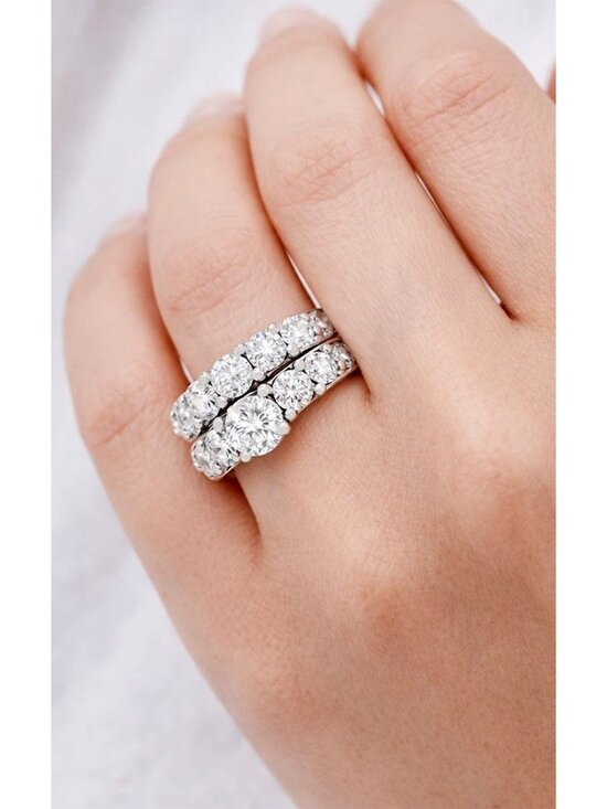 2 ct Round Cut Diamond Engagement Wedding Ring Set 14k White  Genuine 2.80 Cts Diamonds Engagement & Band Rings Set Solid 14k White Gold